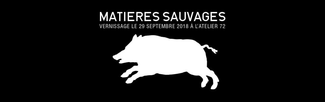 Vernissage Matières Sauvages le 29 septembre à l’Atelier 72