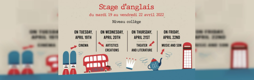 STAGE de 4 jours: English Art’School