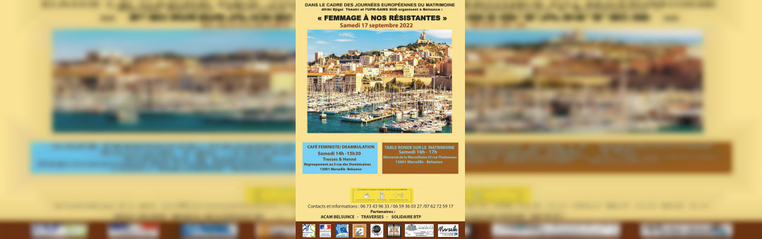 Evénement « Journée du matrimoine » avec l’association des Commerçants et artisans de Belsunce
