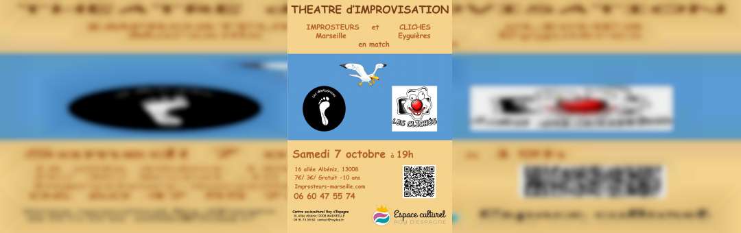 Spectacle d’e theatre d’improvisation : match Improsteurs-clichés