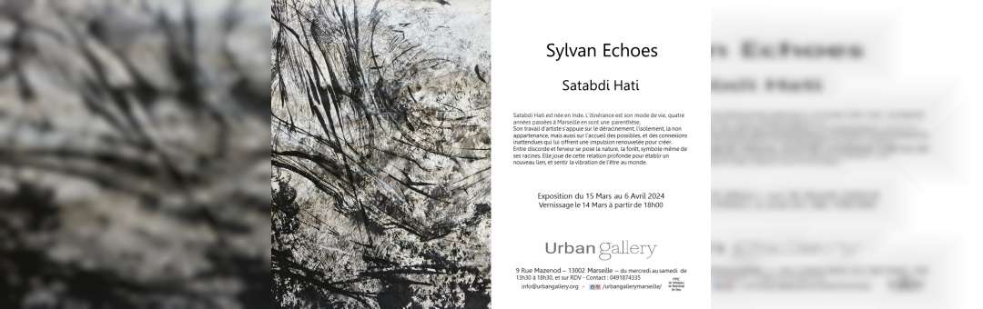 Invitation à « Sylvan Echoes », vernissage de la peintre Satabdi Hati à Marseille