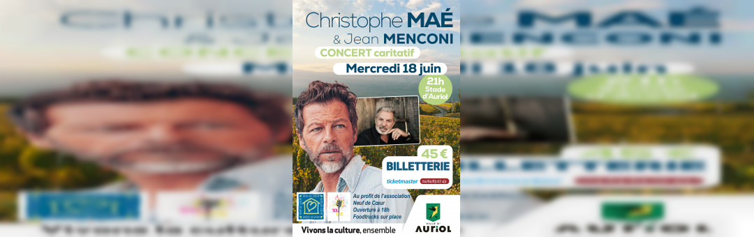 Concert caritatif à Auriol : Christophe Maé et Jean Menconi