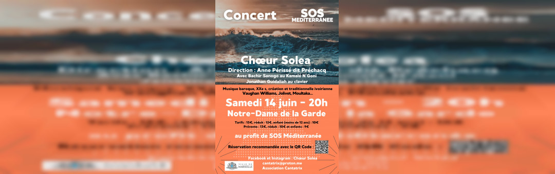 Concert au profit de SOS Méditerranée – Chœur Solea