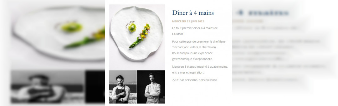 Un dîner à 4 mains pour un voyage culinaire d’exception au restaurant L’Oursin