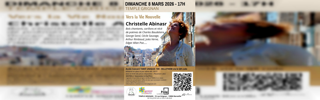 Concert Christelle Abinasr , le 8 mars 2026 à 17H «  Vers la Vie Nouvelle »