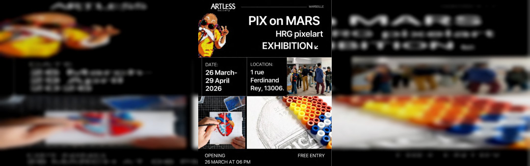 Vernissage PIX on MARS de HRG pixelart