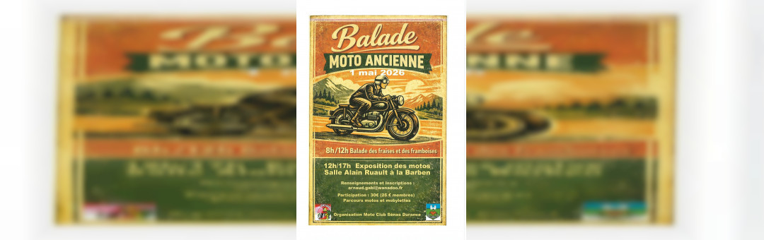 La Balade des fraises et des framboises : motos anciennes à La Barben !