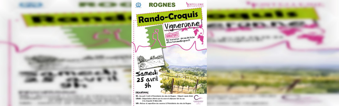 Une rando croquis dans les vignes de Rognes