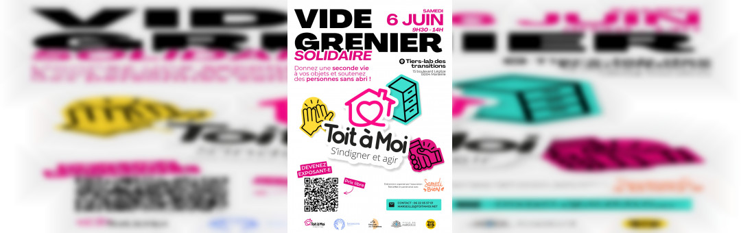 Vide grenier solidaire Toit à Moi