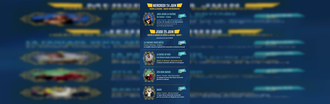 Nuits Métis : Mercredi 24 et Jeudi 25 au Théâtre de verdure du Théâtre La Colonne !