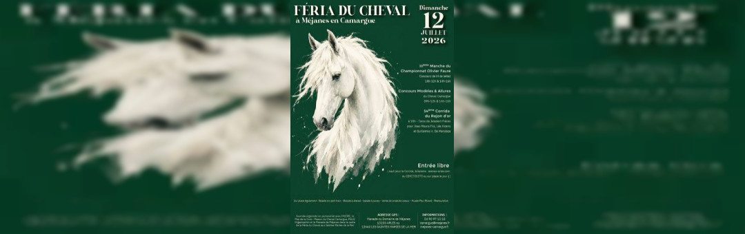 Féria du Cheval à Méjanes et 54ème édition du Rejon d&rsquo;Or