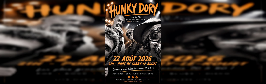 Pop Rock avec Hunky Dory sur le port de Carry !