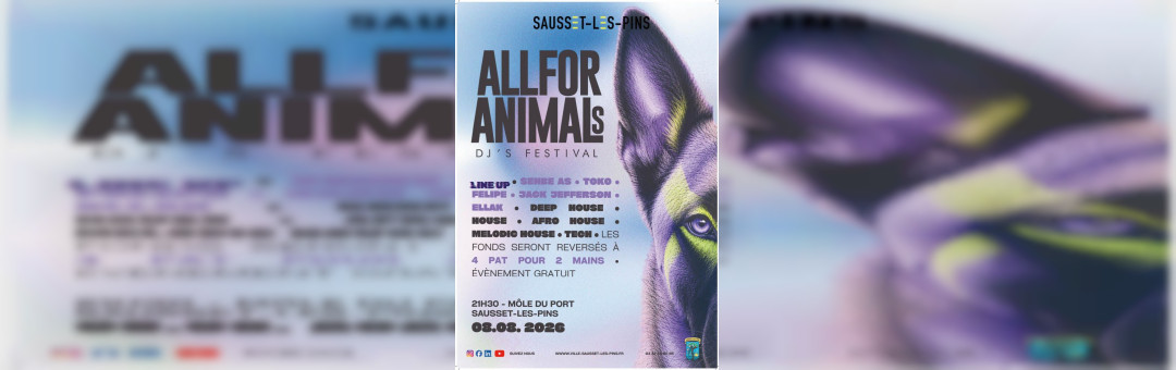 DJ set  » All for Animals » sur le port de Sausset les Pins
