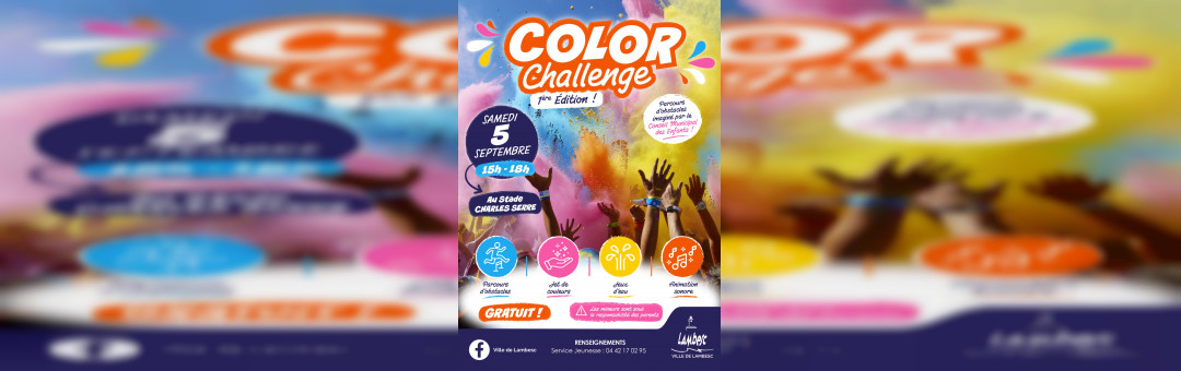 1 er Color Challege à Lambesc, venez mettre de la couleur et faire la fête pour la rentrée !