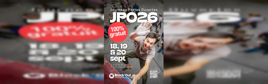 Escalade gratuite à Block&rsquo;Out Vitrolles les 18, 19 et 20 septembre 2026