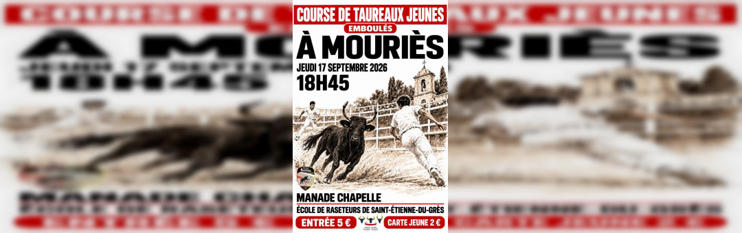 Course de taureaux emboulés à Mouriès