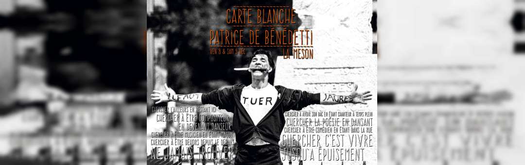 ★ Carte Blanche ★ Patrice de Benedetti (Conger! Conger!)