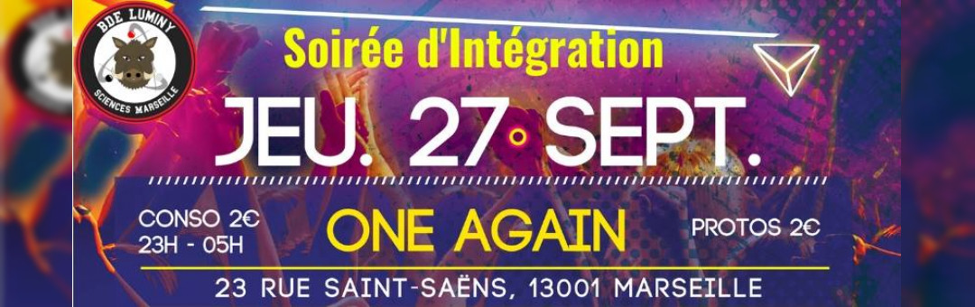 Soirée d’Intégration – Luminescent by BDE Luminy