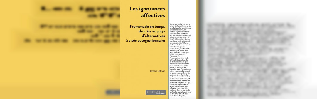 Présentation du livre Les ignorances affectives