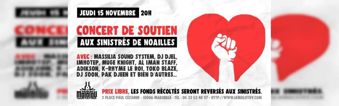 Solidarité Noailles : Concert de soutien aux sinistré-es