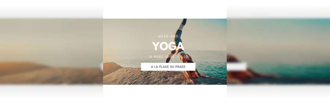 YOGΛ vue mer à la plage du Prado by Gecko Yoga