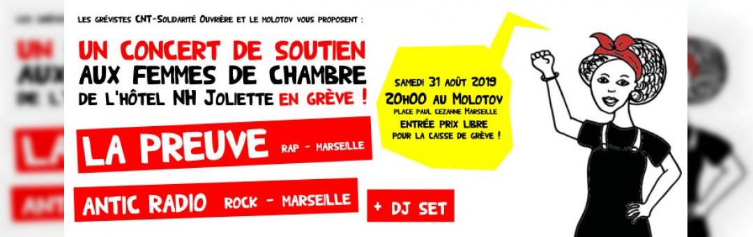 Concert de Soutien aux Femmes de chambre de l’Hotel Nh en Grève