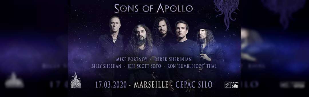 •● SONS OF APOLLO [ USA ] + Guest @ Marseille – CEPAC Silo