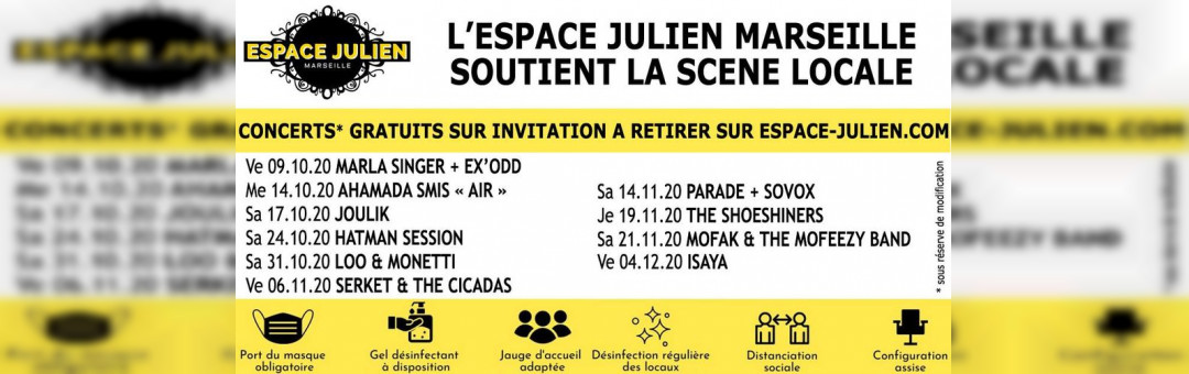 L’ESPACE JULIEN SOUTIENT LA SCENE LOCALE