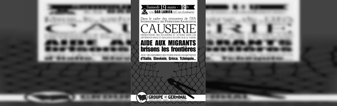Causerie aide aux migrant.es : Brisons les frontières