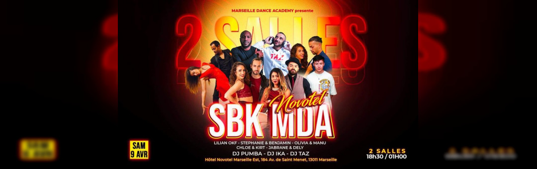 Stage et Soirée SB/K au Novotel – 2 SALLES – 3 AMBIANCES