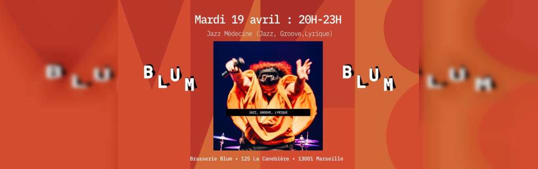 Soirée Jazz Médecine au BLUM avec le Trio Heiting//Lemarchand//Renard
