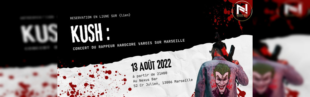 CONCERT DU RAPPEUR VAROIS KUSH SUR MARSEILLE