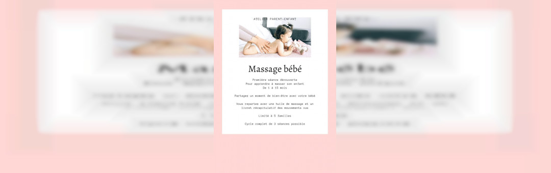 Séance de massage avec bébé