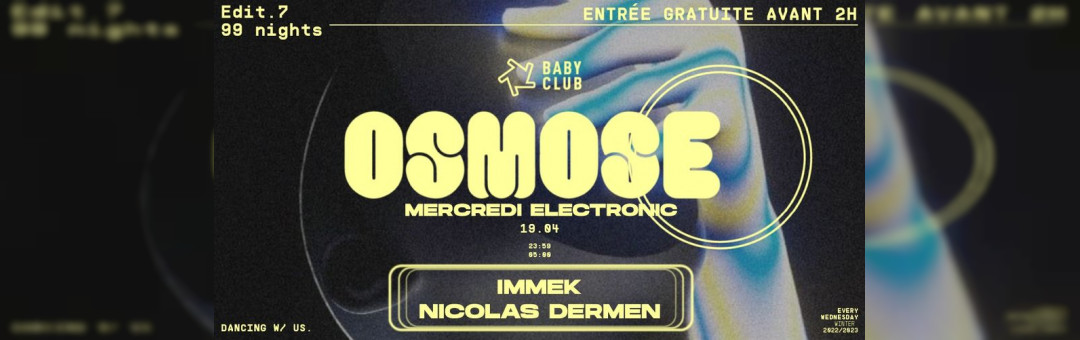 Mercredi Electronic – OSMOSΞ : Immek + Nicolas Dermen