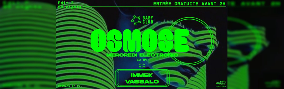 Mercredi Electronic – OSMOSΞ : Immek + Vassalo