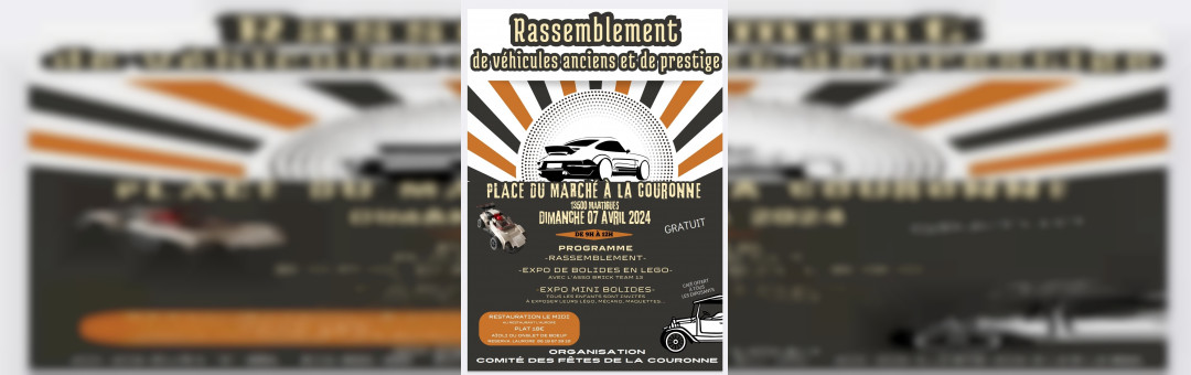 Rassemblement de véhicules anciens et de prestige La Couronne dimanche 7 avril