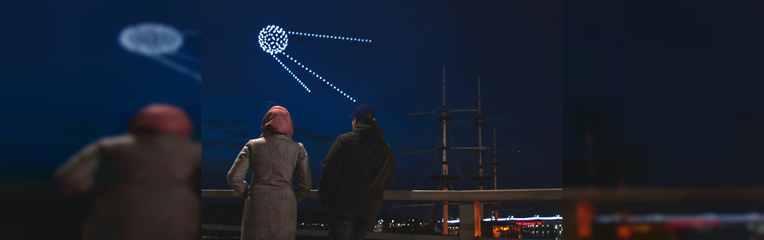 Spectacle de drones, lasers et feu d’artifice