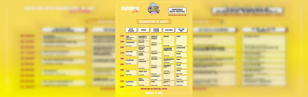 Delta Festival 2025 – Dimanche 31 août
