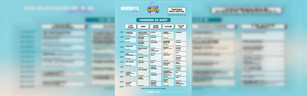 Delta Festival 2025 – Vendredi 29 août