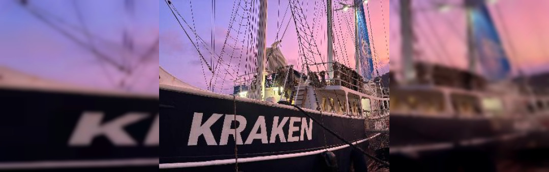 Projection vidéo mapping sur les voiles du Kraken