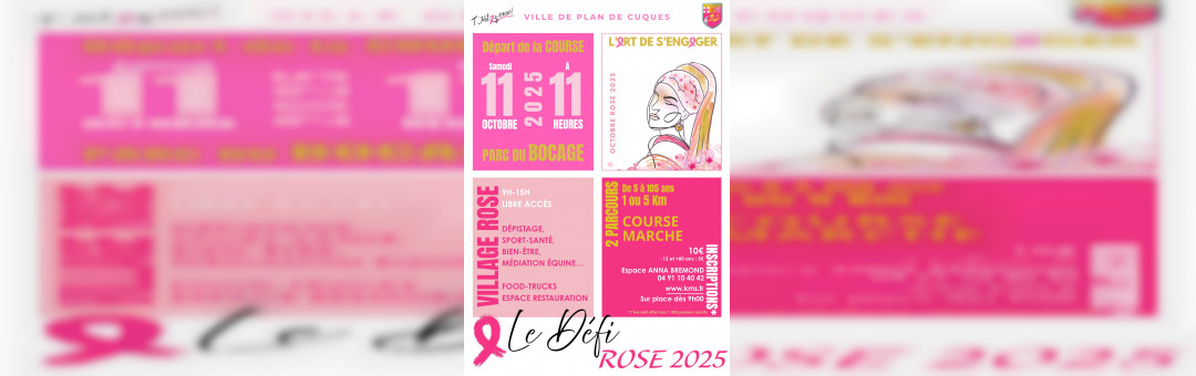 LE DEFI ROSE à Plan de Cuques : Courir contre le cancer du sein !