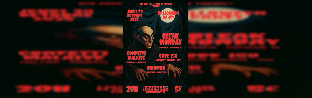 Halloween Party – Dark/Synthwave & Post Punk à l’Intermédiaire !