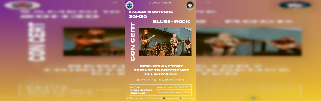 Bernie’s Factory Tribute to Creedence Clearwater
