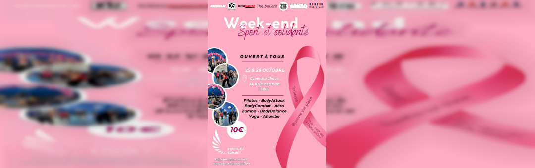Weekend Sport & Solidarité 🎗️Octobre Rose