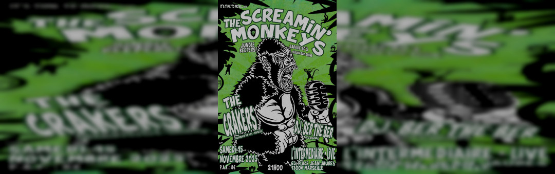 Concert 100% sixties ( The Screamin’Monkeys / The Crakers / Dj Ber The Ber )