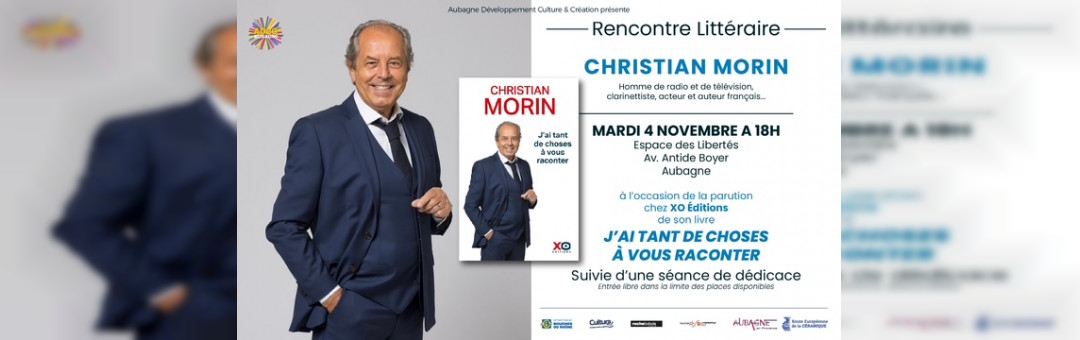 Rencontre littéraire avec Christian Morin le 4 novembre