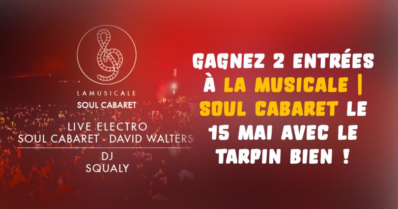 Gagnez 2 entrées à la musicale | Soul cabaret le 15 mai à 18h00 au rooftop | R2