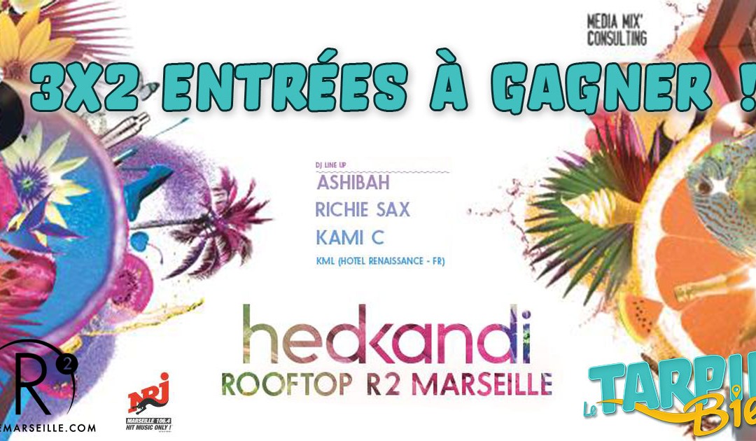 Gagnez 2 entrées pour la soirée HED KANDI le 23 Juillet 2015 à 19h au R2 Rooftop avec les trois superstars Ashibah, Richard Smith et Kami C Percussion