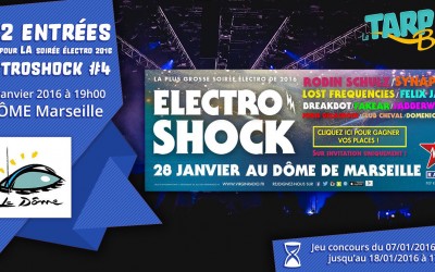 10×2 entrées à gagner pour l’Electroshock #4 le 28 Janvier 2016 au Dôme !