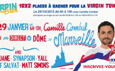 5×2 entrées à gagner pour la Virgin Tonic avec Camille Combal le 29 Janvier 2016 au Dôme !